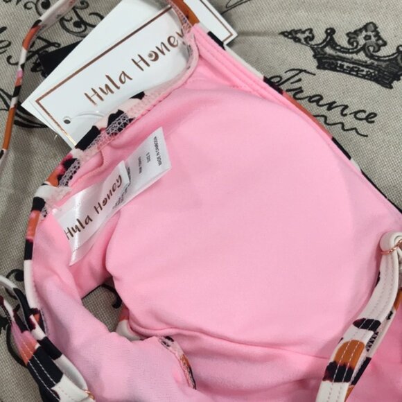 Hula Honey Juniors' Wild  Side-Lace Swimsuit - Picture 7 of 7